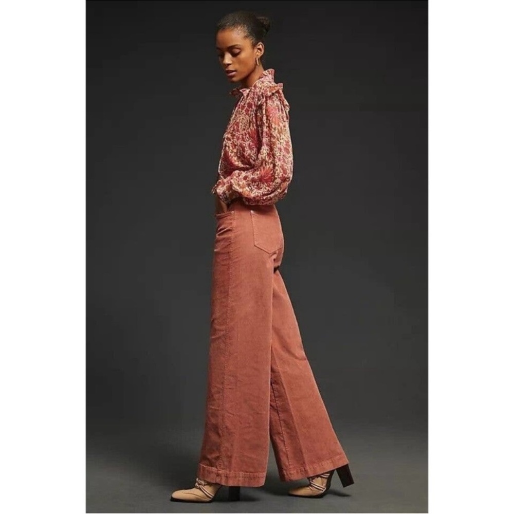 Anthropologie Pink Wide Leg Jumpsuit - Picture 2 of 8